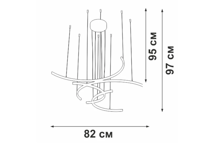 Светильник подвесной LED VITALUCE V3777-0/4S (изображение №5)