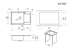 Второе фото. Мойка врезная GRANULA Estetica