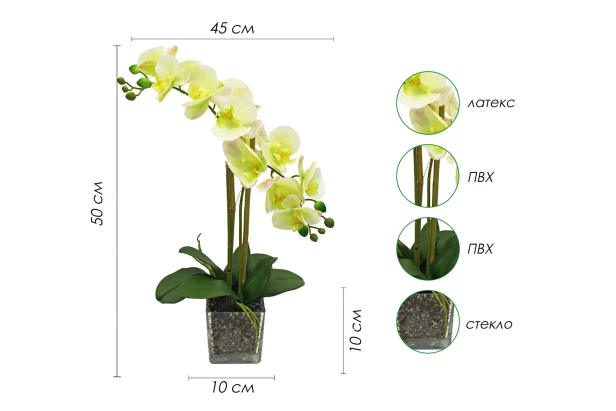 Искусственное растение в Кубе Орхидея Фаленопсис (изображение №6)