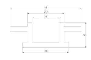 Второе фото. Профиль встраиваемый LL-2-ALP013
