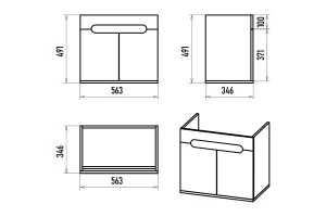 Второе фото. Тумба подвесная Сканди