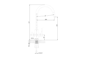 Второе фото. Смеситель AGGER Zest чёрный