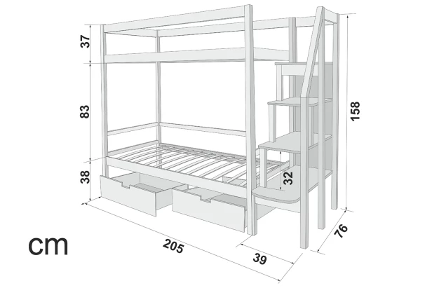 Кровать двухъярусная Svogen (изображение №5)