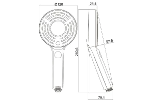 Второе фото. Душевая лейка 3-х позиционная Digit