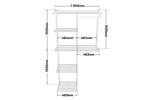 Второе фото. Гардеробная система ТИТАН-GS 74011128