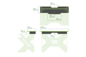 Подставка для монитора и акустической системы VMMGAME Base 120 Dark Green