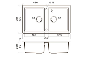 Второе фото. Мойка врезная Tedori