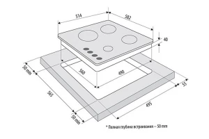 Газовая панель KRONAsteel Armonia