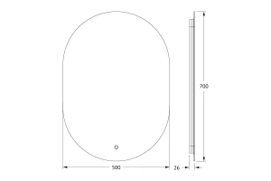 Второе фото. Зеркало с LED-подсветкой Opti