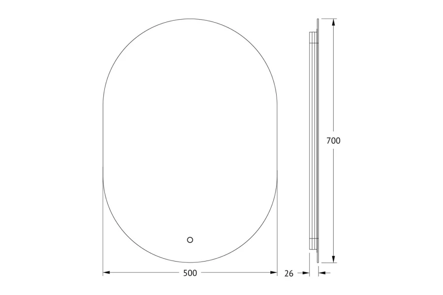 Зеркало с LED-подсветкой Opti (изображение №3)