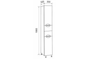 Второе фото. Шкаф-пенал Милли 30
