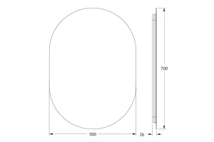 Второе фото. Зеркало с LED-подсветкой Opti