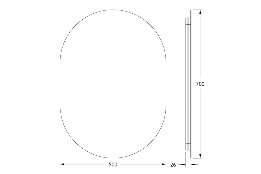 Зеркало с LED-подсветкой Opti (изображение №3)