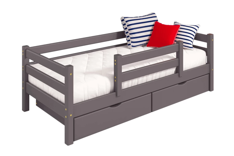 Детская кровать с задней защитой Соня вариант 2 тип 2 (изображение №4)