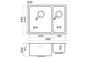 Второе фото. Мойка врезная Tadzava