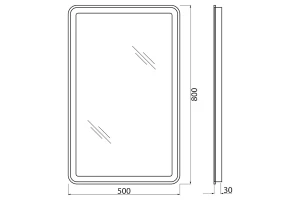 Второе фото. Зеркало с подсветкой SPC-MAR-500-800-LED-BTN