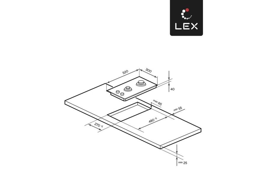 Газовая варочная панель LEX GVG 323A BBL (изображение №6)