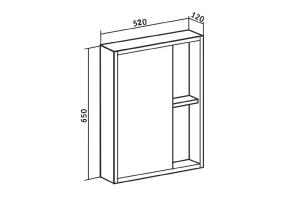 Второе фото. Шкаф-зеркало RUNO Эко