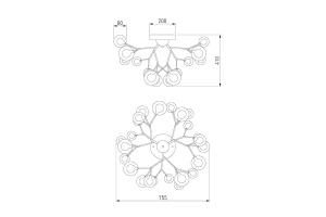 Второе фото. Светильник потолочный Pallina 18 кв.м