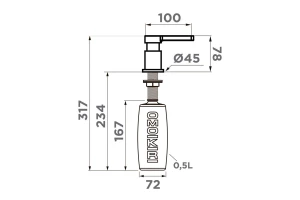 Второе фото. Дозатор для моющего средства OM-04-BN