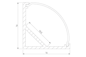 Второе фото. Профиль угловой LL-2-ALP008