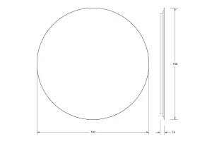 Второе фото. Зеркало с LED-подсветкой Opti