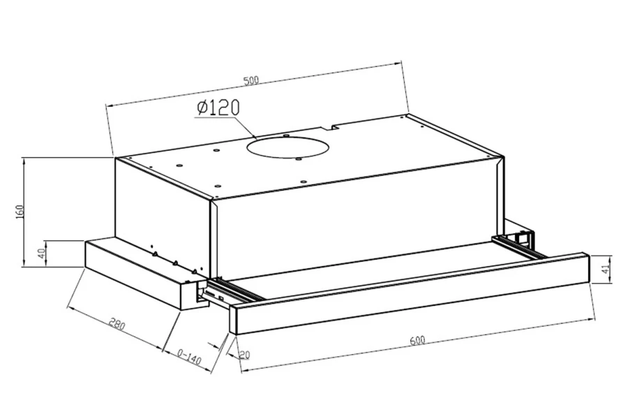 Вытяжка LEX HUBBLE 2M 600 WHITE (изображение №8)