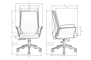 Второе фото. Кресло офисное DOBRIN Maxwel