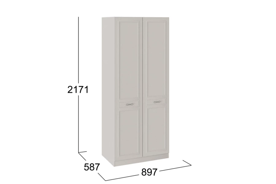 Шкаф для одежды 2-дверный Сабрина (изображение №2)
