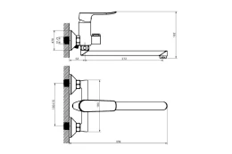 Смеситель для ванны AGGER Nice A2521100