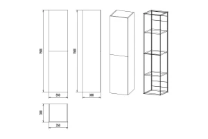 Второе фото. Шкаф-пенал Ненси