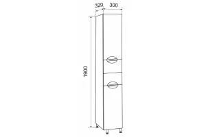 Второе фото. Шкаф-пенал Милли 30