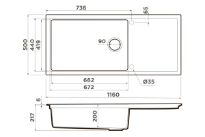 Второе фото. Мойка врезная Sintesi