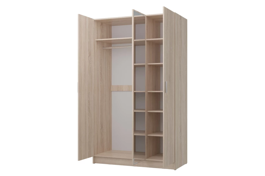 Шкаф 3-дверный с зеркалом Лофт 120х202х57 (изображение №5)