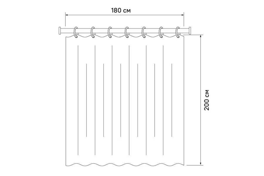 Штора для ванной комнаты IDDIS B67P218i11 (изображение №9)
