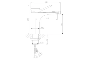 Второе фото. Смеситель для раковины Organic