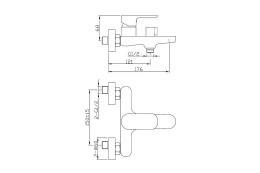 Смеситель для ванны AGGER Gorgeous A0210044