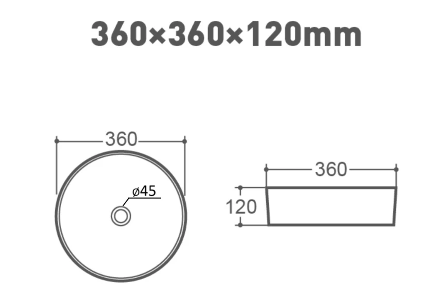 Раковина накладная ORANGE B09-360W (изображение №2)