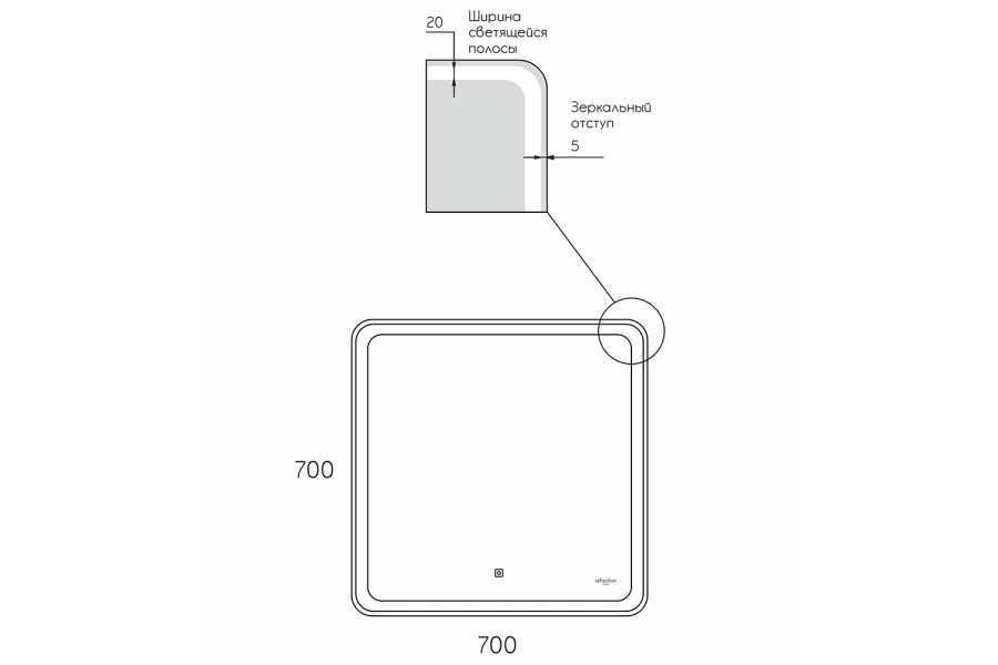 Зеркало с подсветкой Magic (изображение №7)