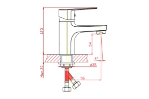 Смеситель для раковины ORANGE Loop M26-021 w белый