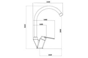 Второе фото. Смеситель для кухни ONELIFE P02-000b