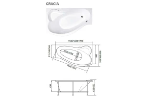 Ванна Gracia 170x100 см