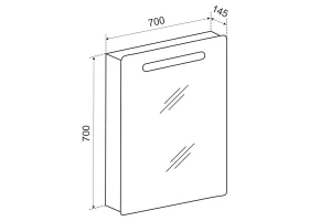 Второе фото. Зеркальный шкаф Донна