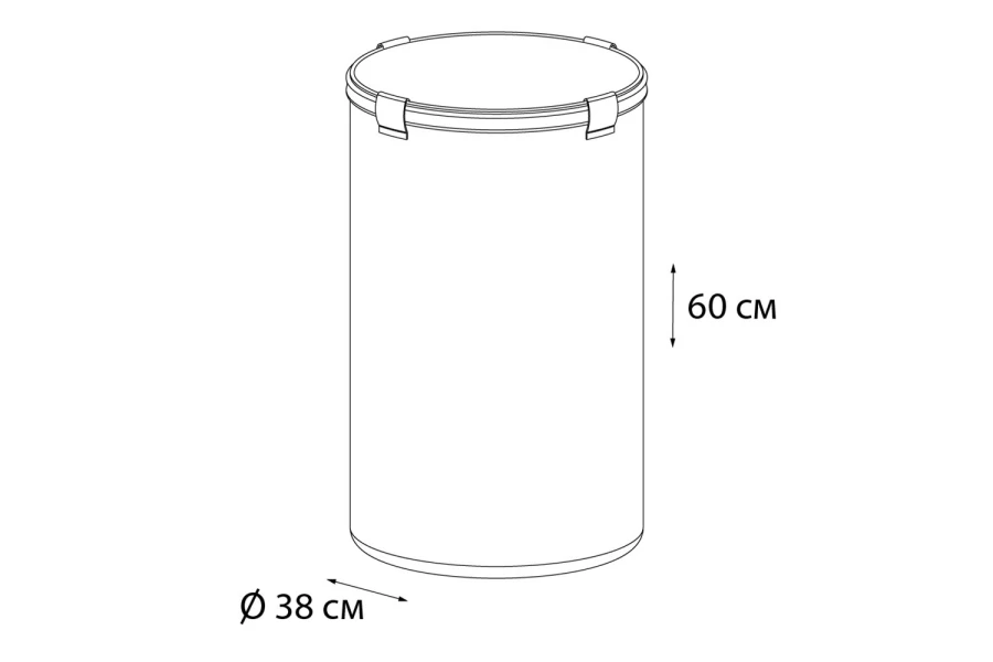 Корзина для белья FX-1031B (изображение №5)