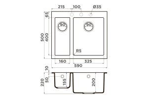 Второе фото. Мойка врезная OMOIKIRI Bosen 59-2