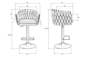 Второе фото. Стул барный DOBRIN Marcel