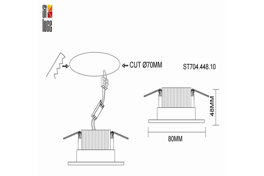 Светильник встраиваемый LED ST704 (изображение №4)