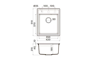 Второе фото. Мойка врезная OMOIKIRI Daisen 42