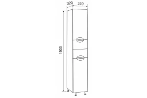 Второе фото. Шкаф-пенал Милли 35
