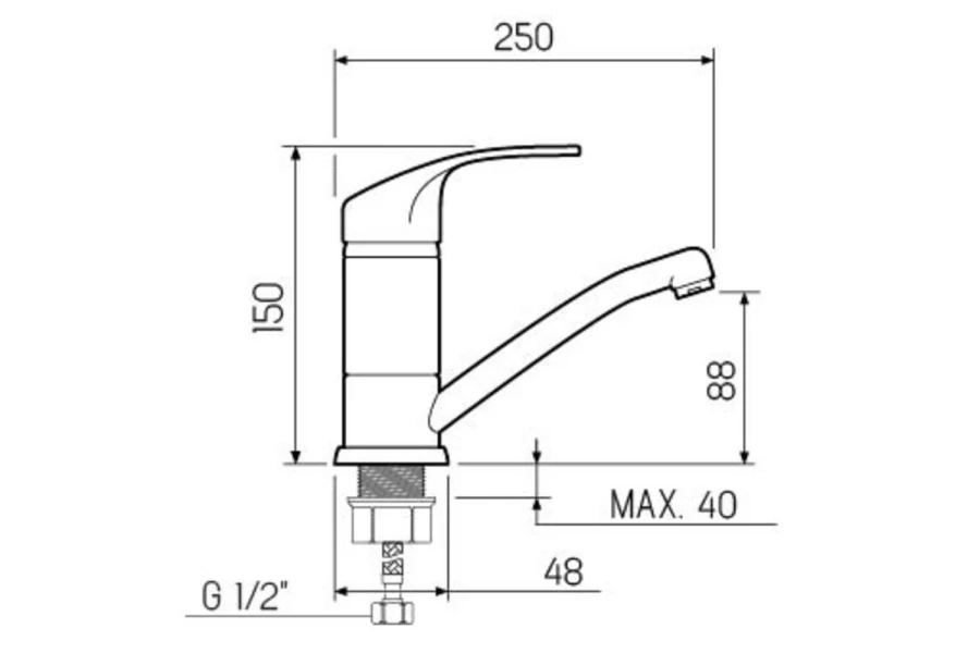 Смеситель для кухни SL85-004FBS-15 (изображение №3)